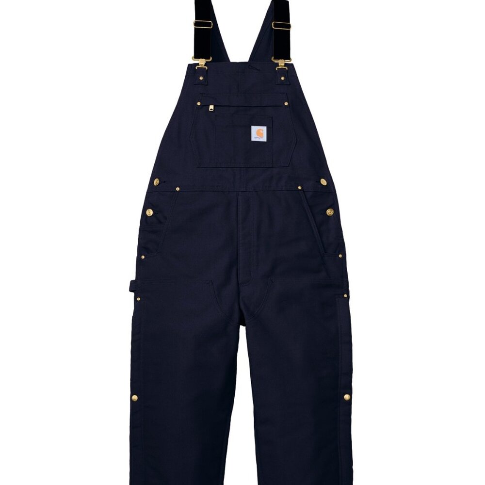 (NWT) Carhartt Mens Firm Duck Insulated Bib Overalls Navy